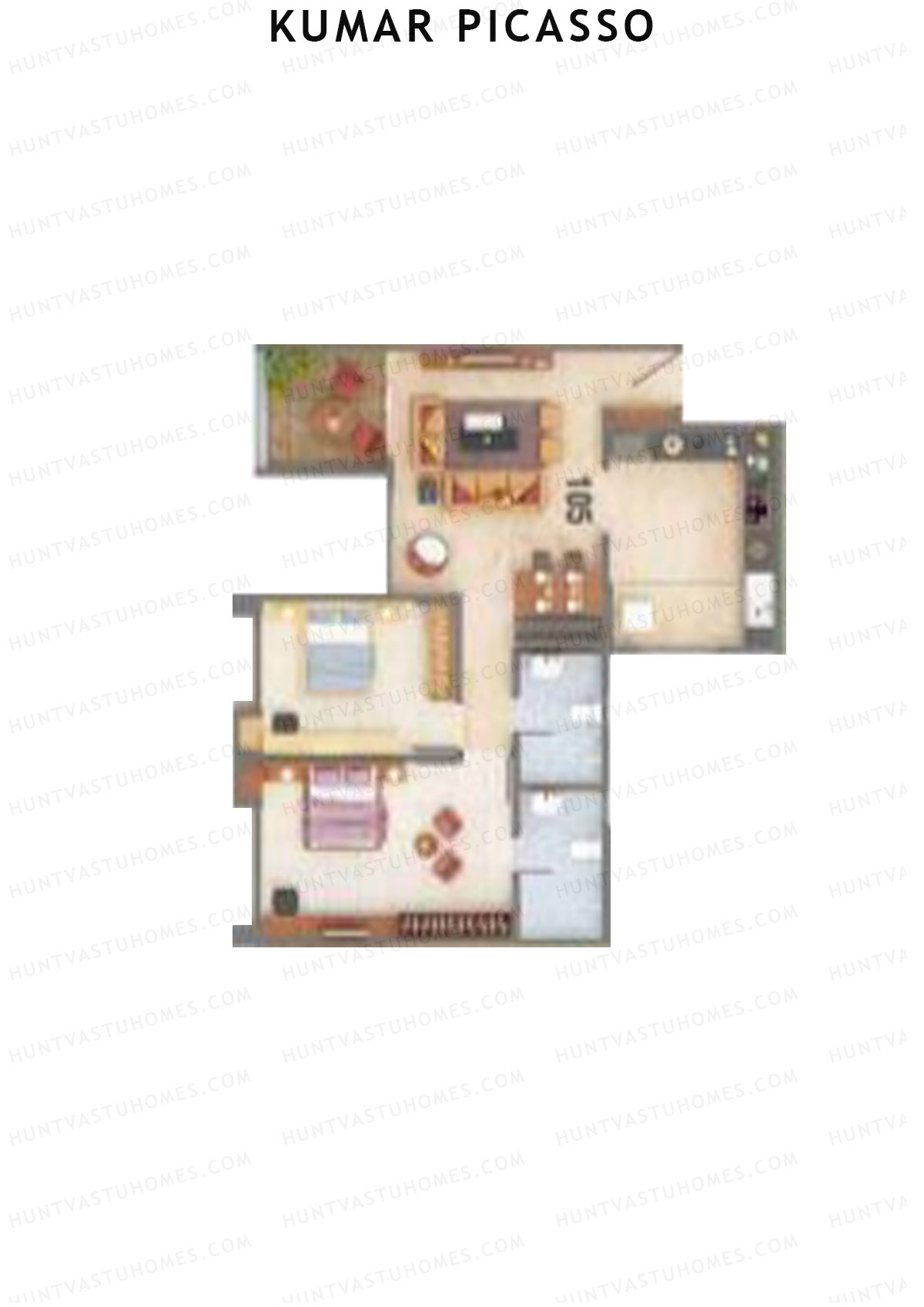 Kumar Picasso O Wing 2 Unit 5 Floor Plan