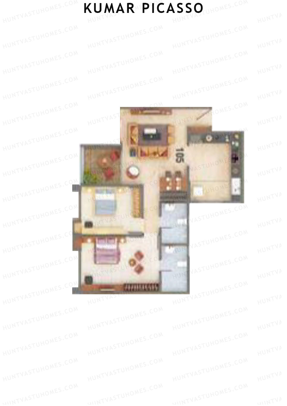 Kumar Picasso O Wing 2 Unit 5 Floor Plan