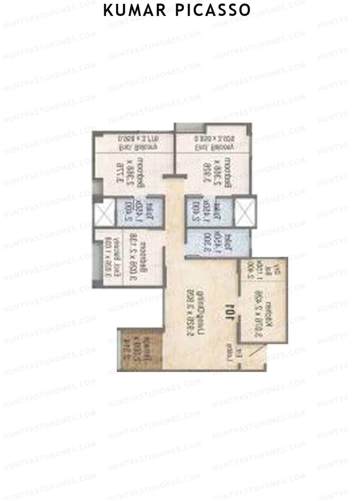 Kumar Picasso O Wing 2 Unit 6 Floor Plan