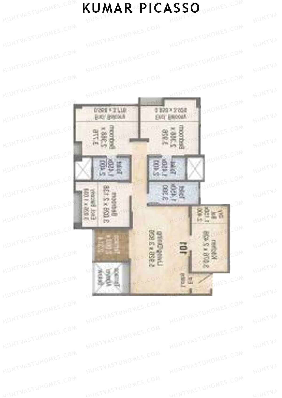 Kumar Picasso O Wing 2 Unit 6 Floor Plan