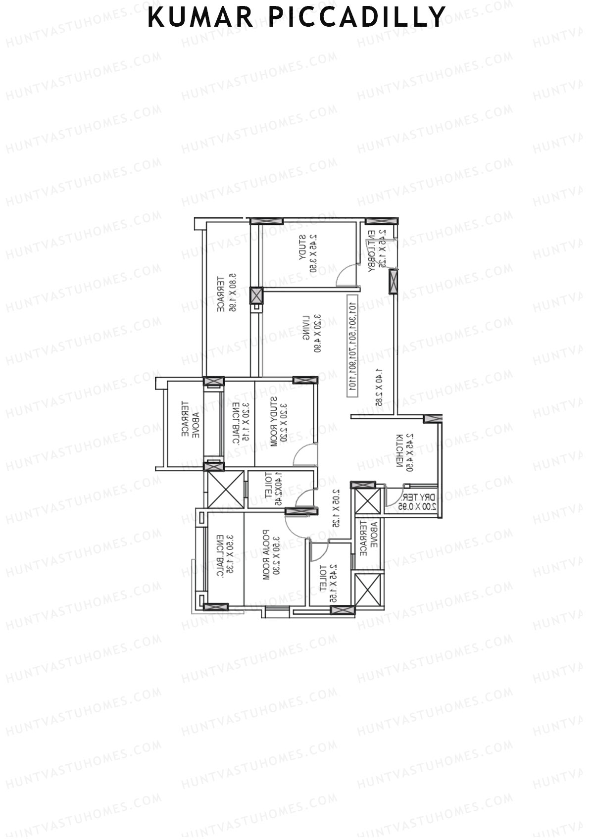 Kumar Piccadilly Tower E Unit 2 Floor Plan