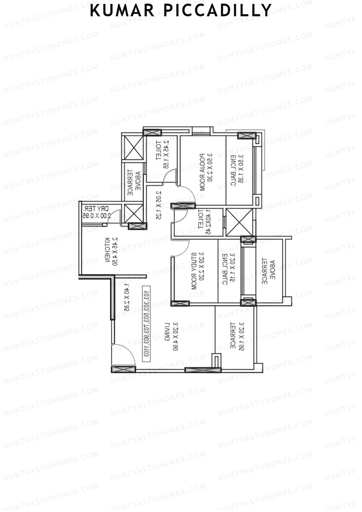 Kumar Piccadilly Tower E Unit 4 Floor Plan