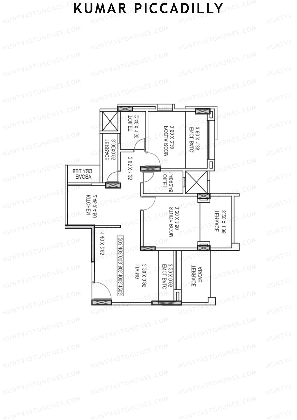 Kumar Piccadilly Tower E Unit 4 Floor Plan