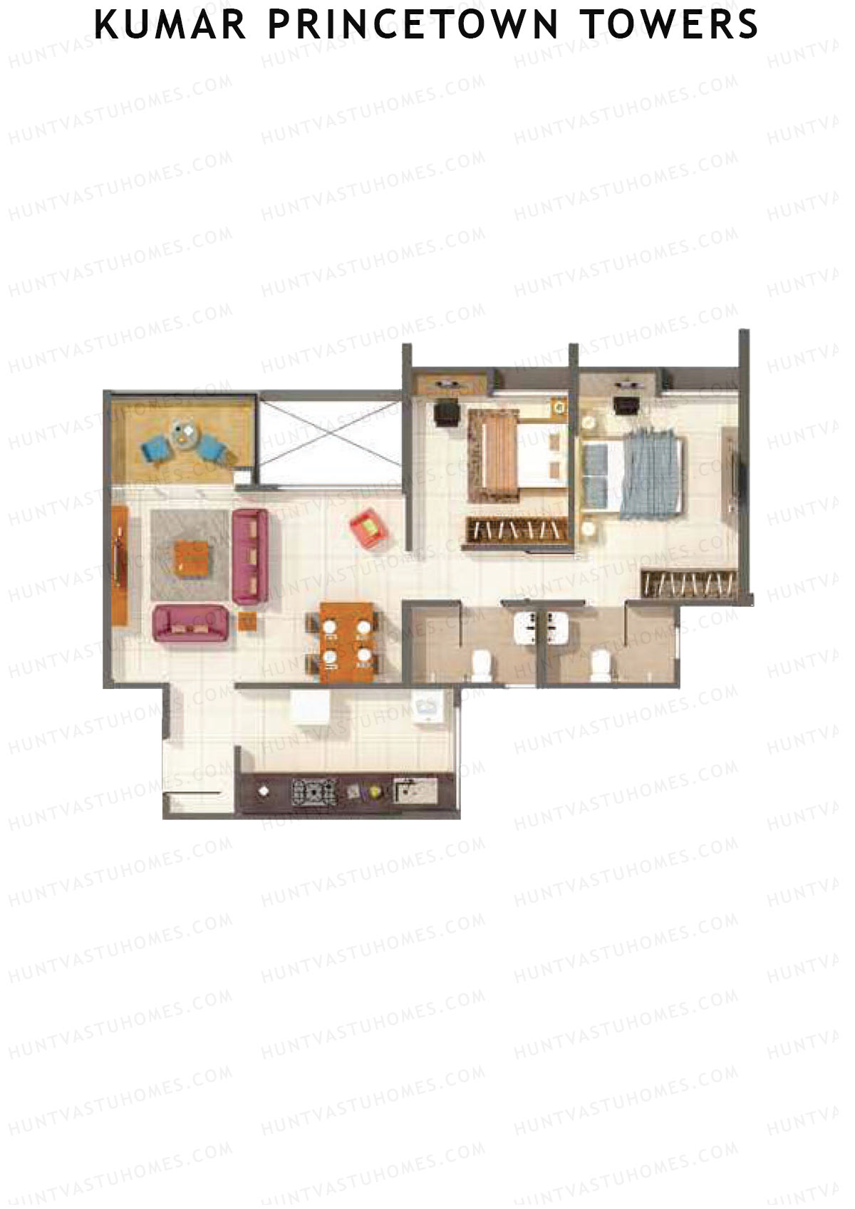 Kumar Princetown Towers Tower C2 Unit 1 Floor Plan