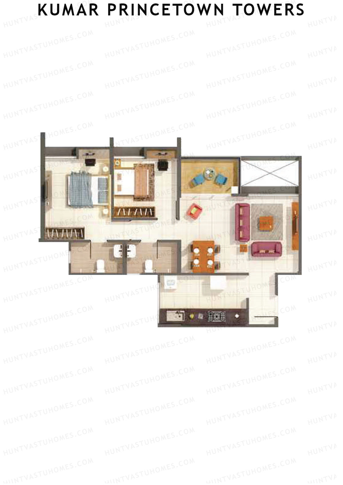 Kumar Princetown Towers Tower C2 Unit 4 Floor Plan