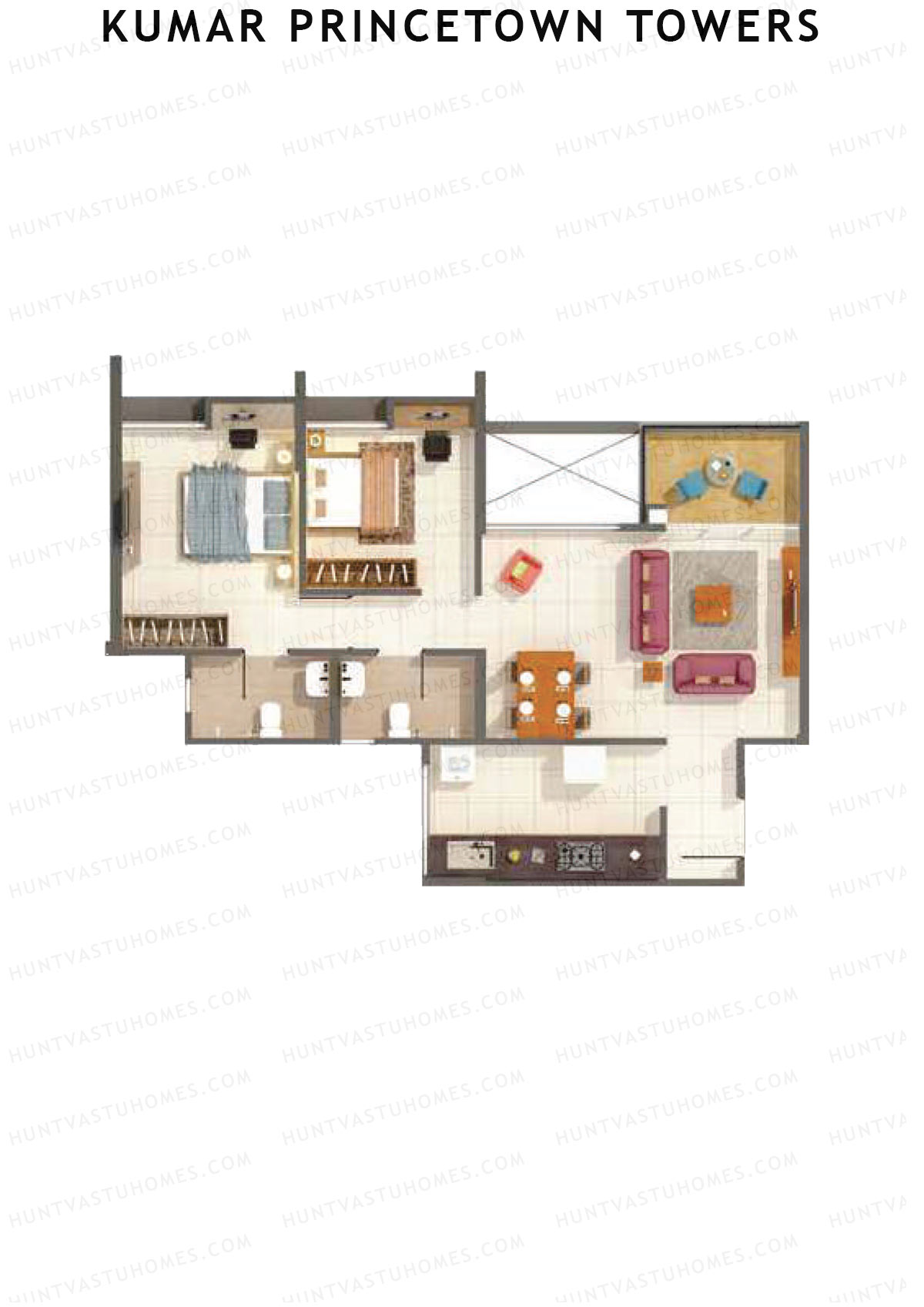 Kumar Princetown Towers Tower C2 Unit 4 Floor Plan