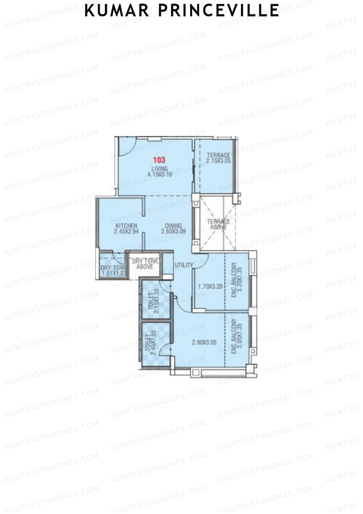 Kumar Princeville Tower A2 Unit 3 Floor Plan