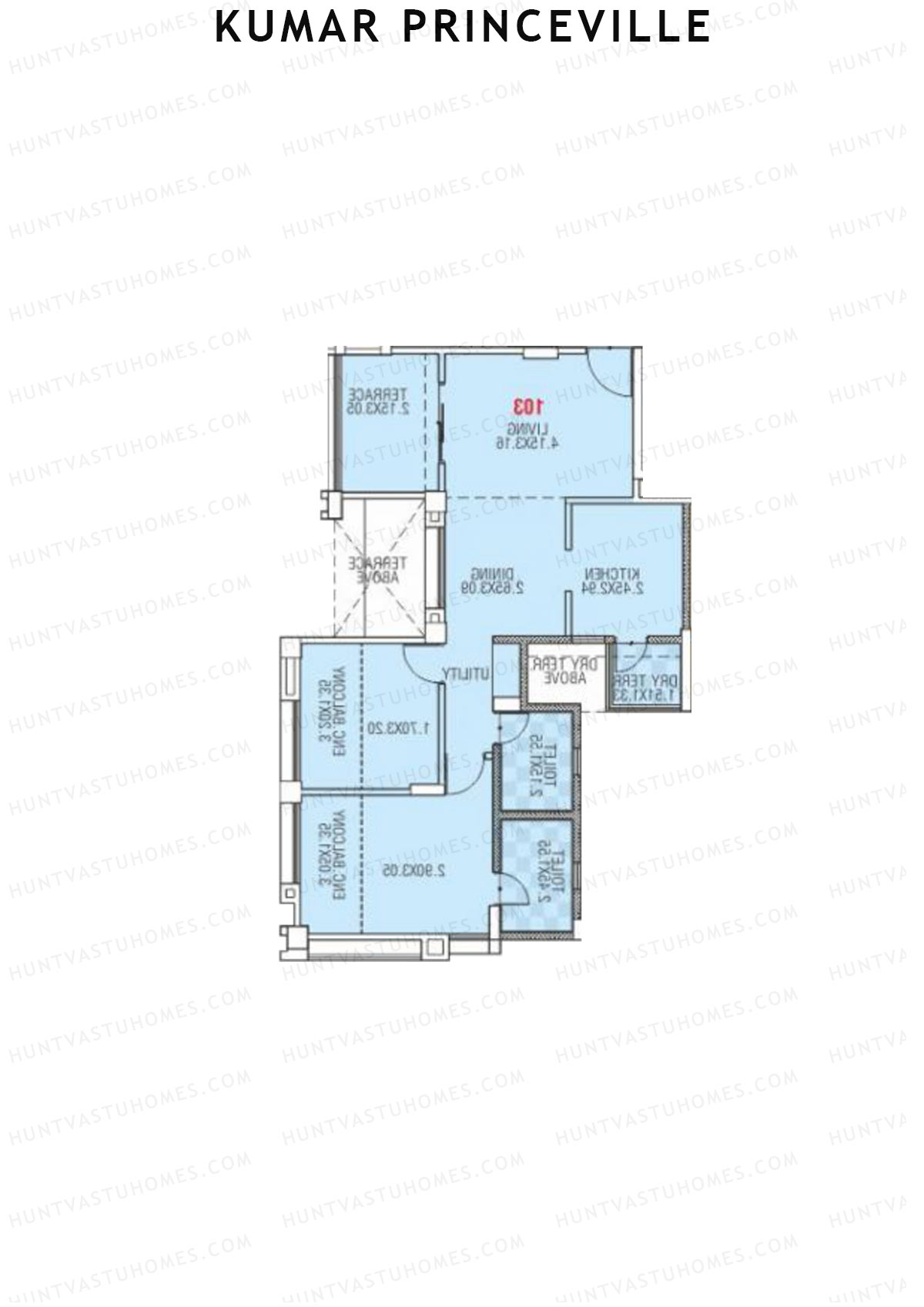 Kumar Princeville Tower A2 Unit 4 Floor Plan