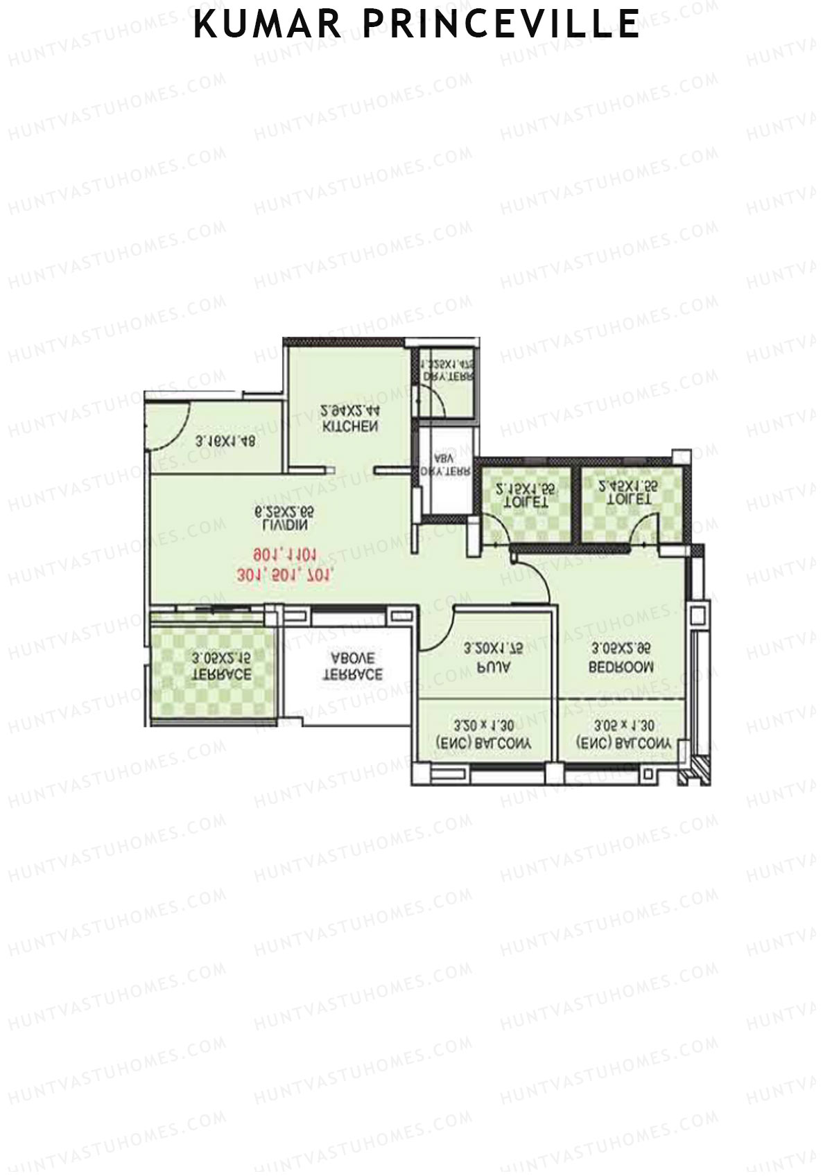 Kumar Princeville Tower B5 Unit 2 Floor Plan