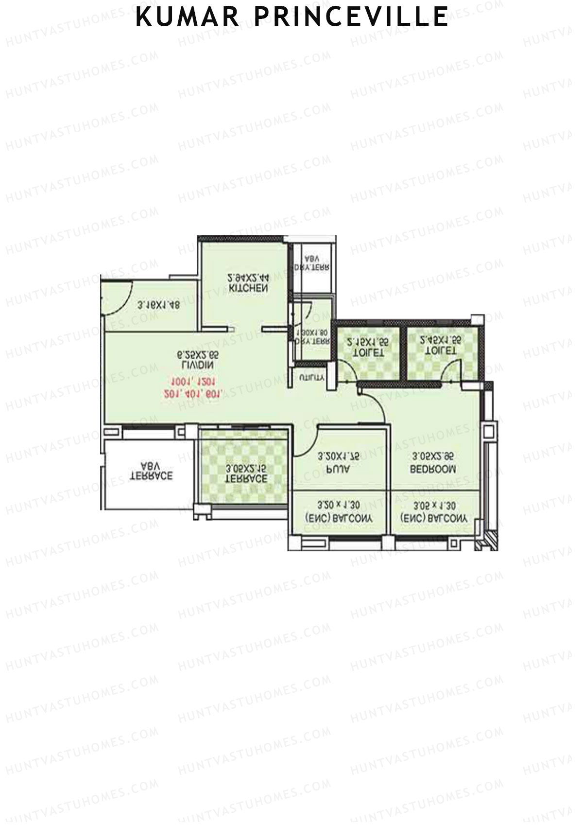 Kumar Princeville Tower B5 Unit 2 Floor Plan
