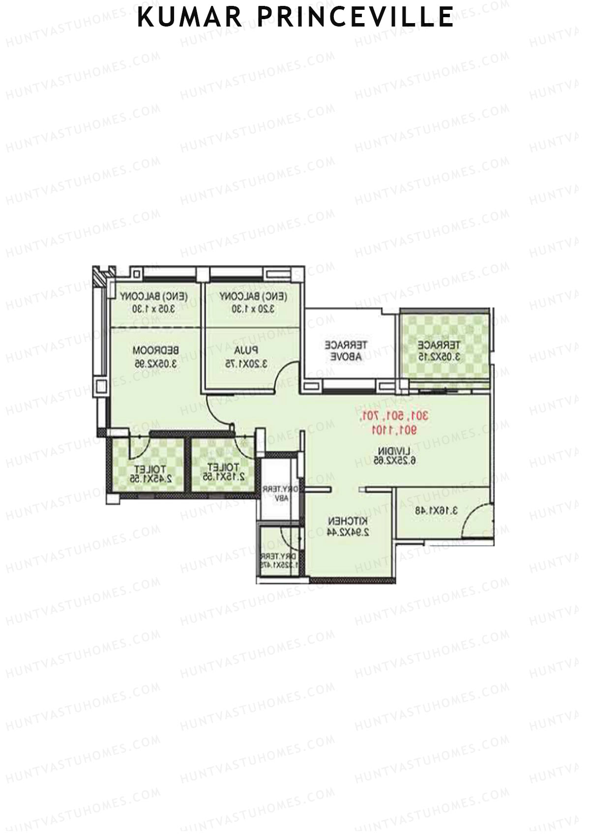 Kumar Princeville Tower B5 Unit 4 Floor Plan