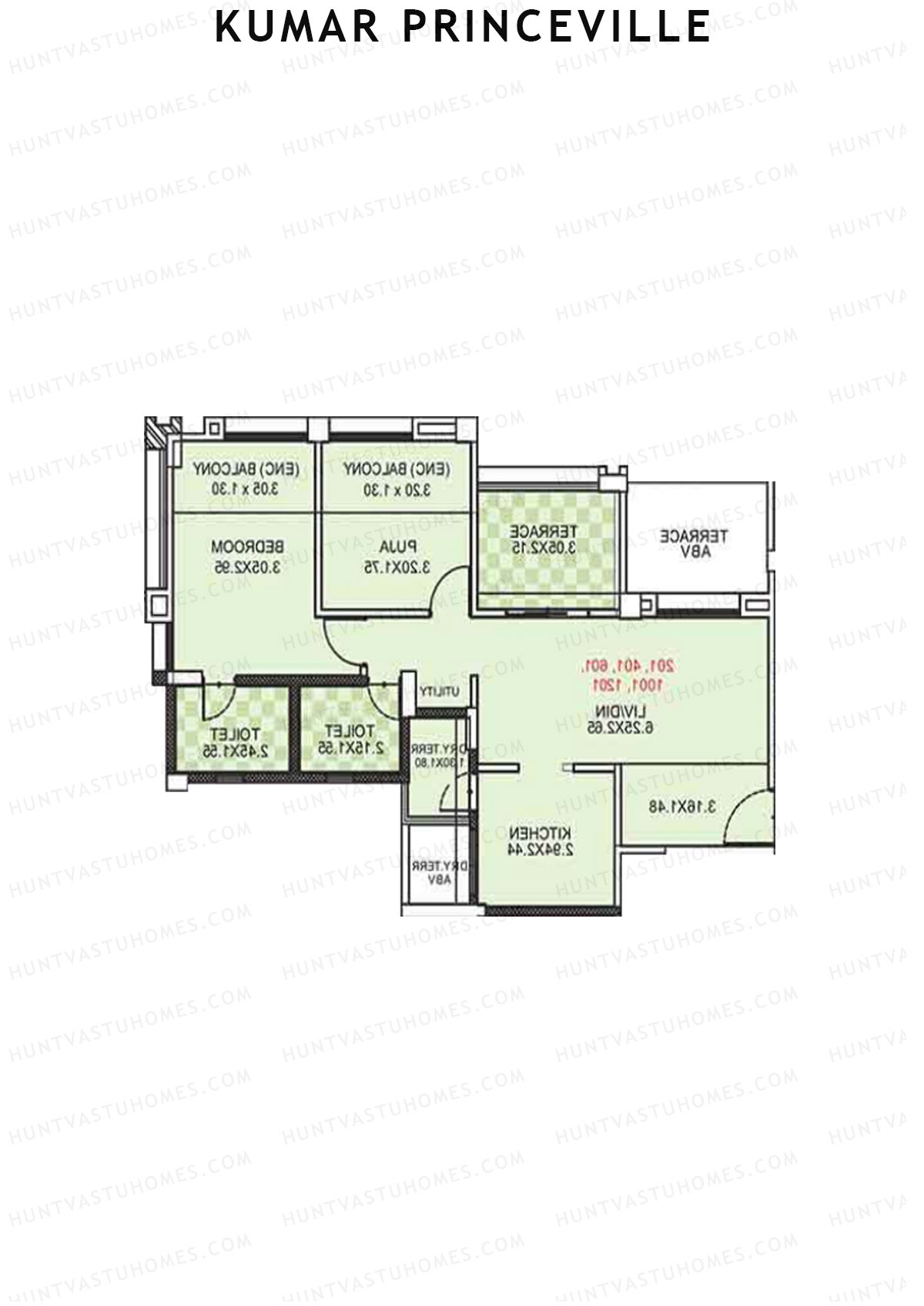 Kumar Princeville Tower B5 Unit 4 Floor Plan