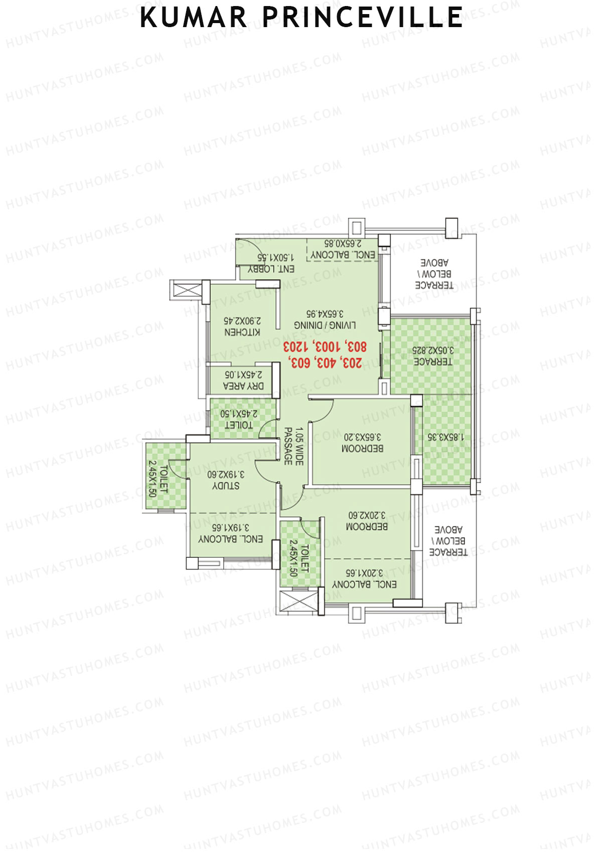 Kumar Princeville Tower C1 Unit 1 Floor Plan