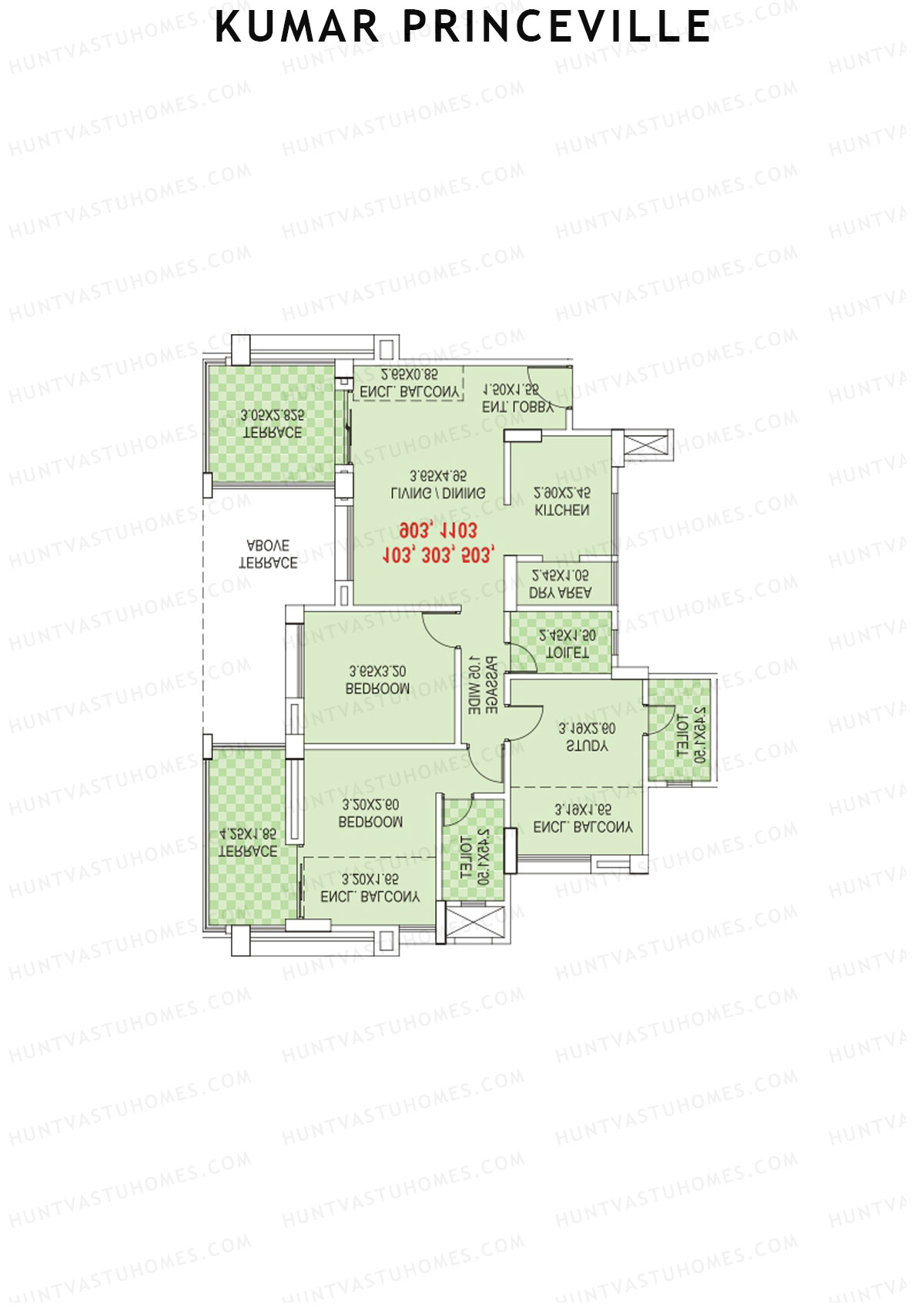Kumar Princeville Tower C1 Unit 2 Floor Plan