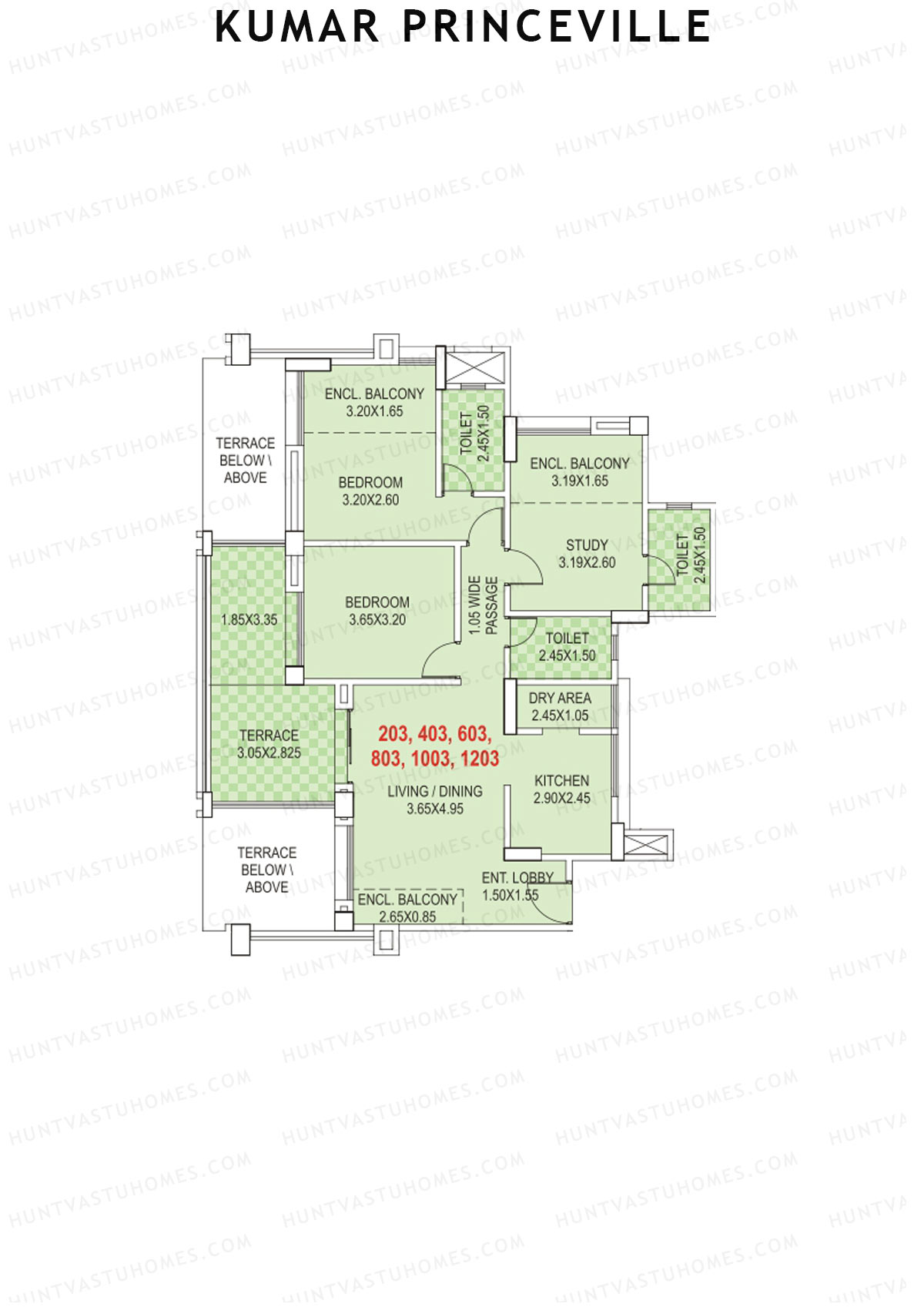 Kumar Princeville Tower C1 Unit 3 Floor Plan