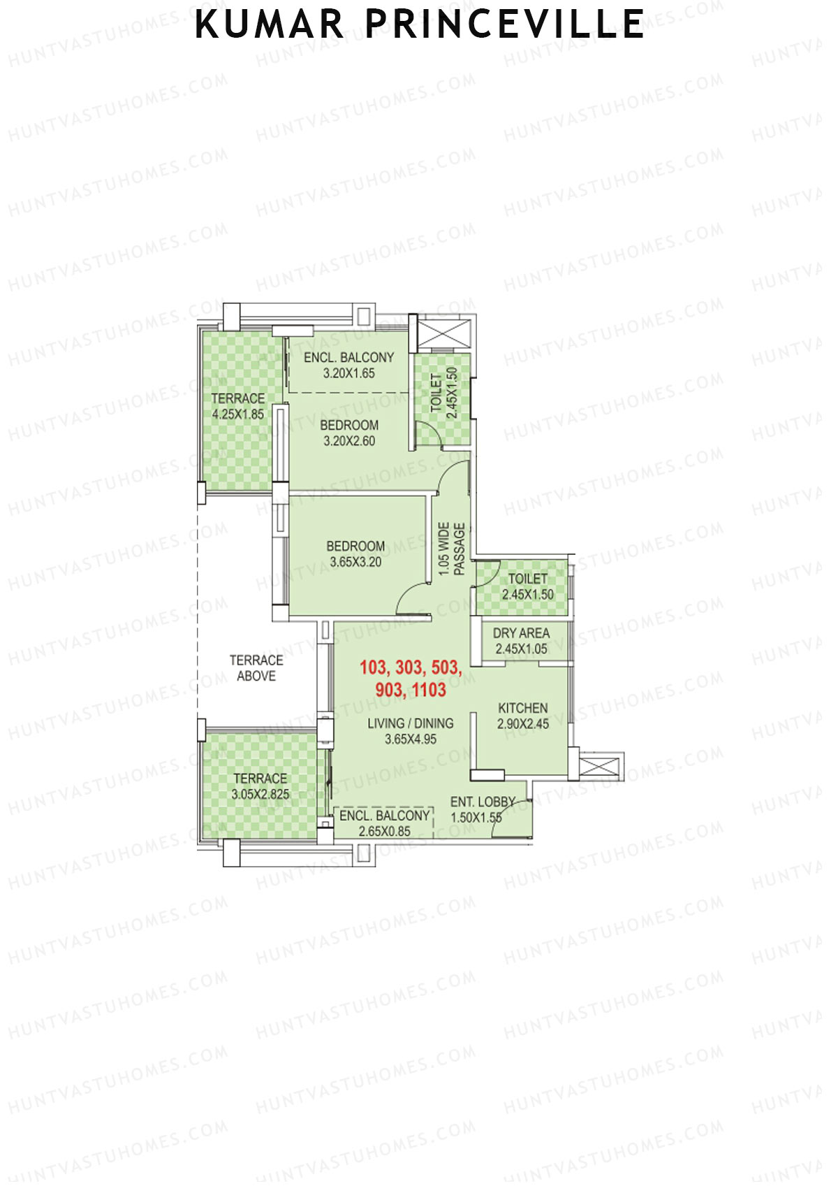 Kumar Princeville Tower C1 Unit 3 Floor Plan