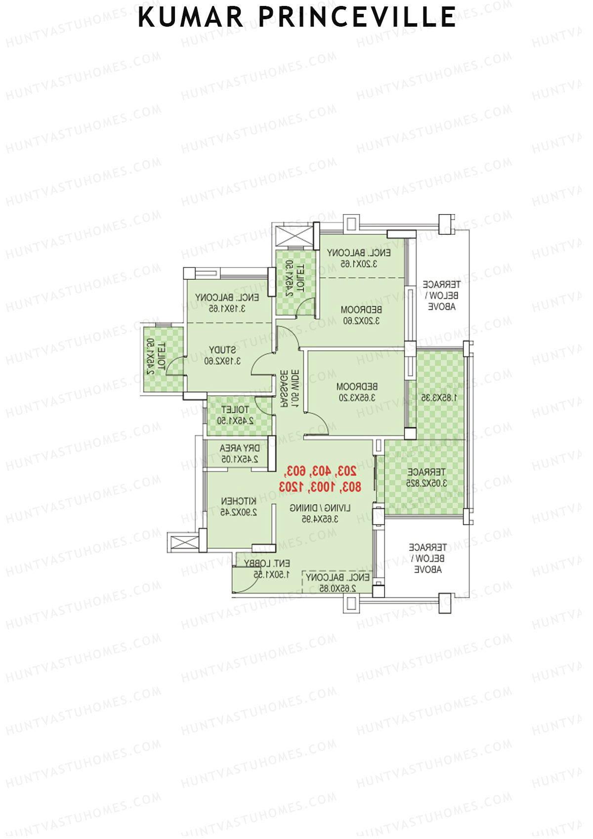 Kumar Princeville Tower C1 Unit 4 Floor Plan