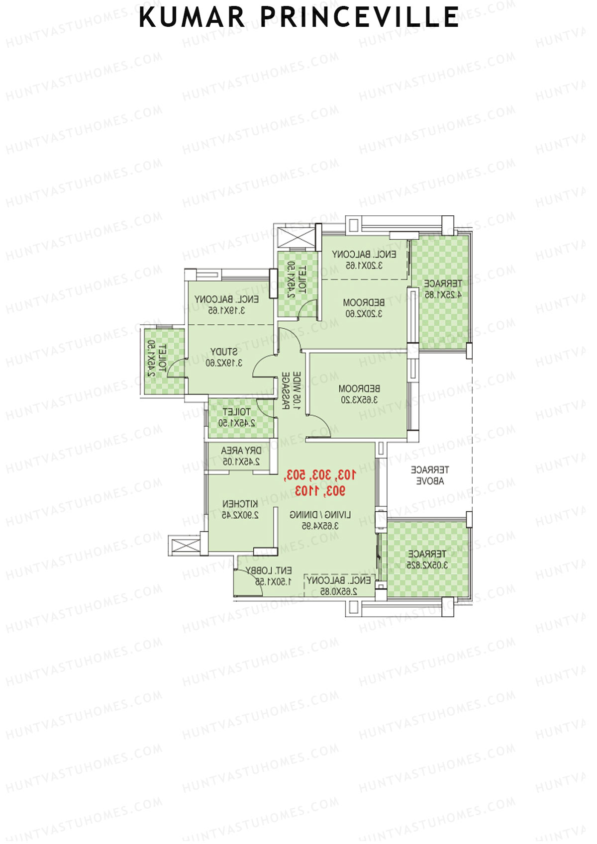 Kumar Princeville Tower C1 Unit 4 Floor Plan