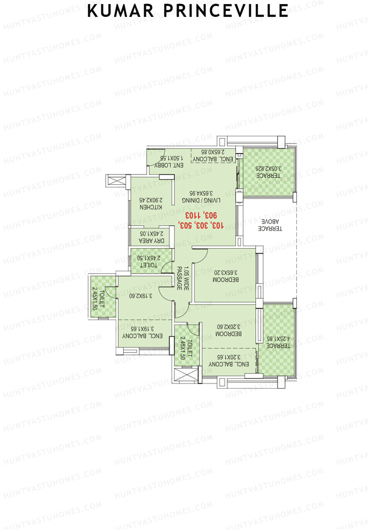 Kumar Princeville Tower C2 Unit 1 Floor Plan