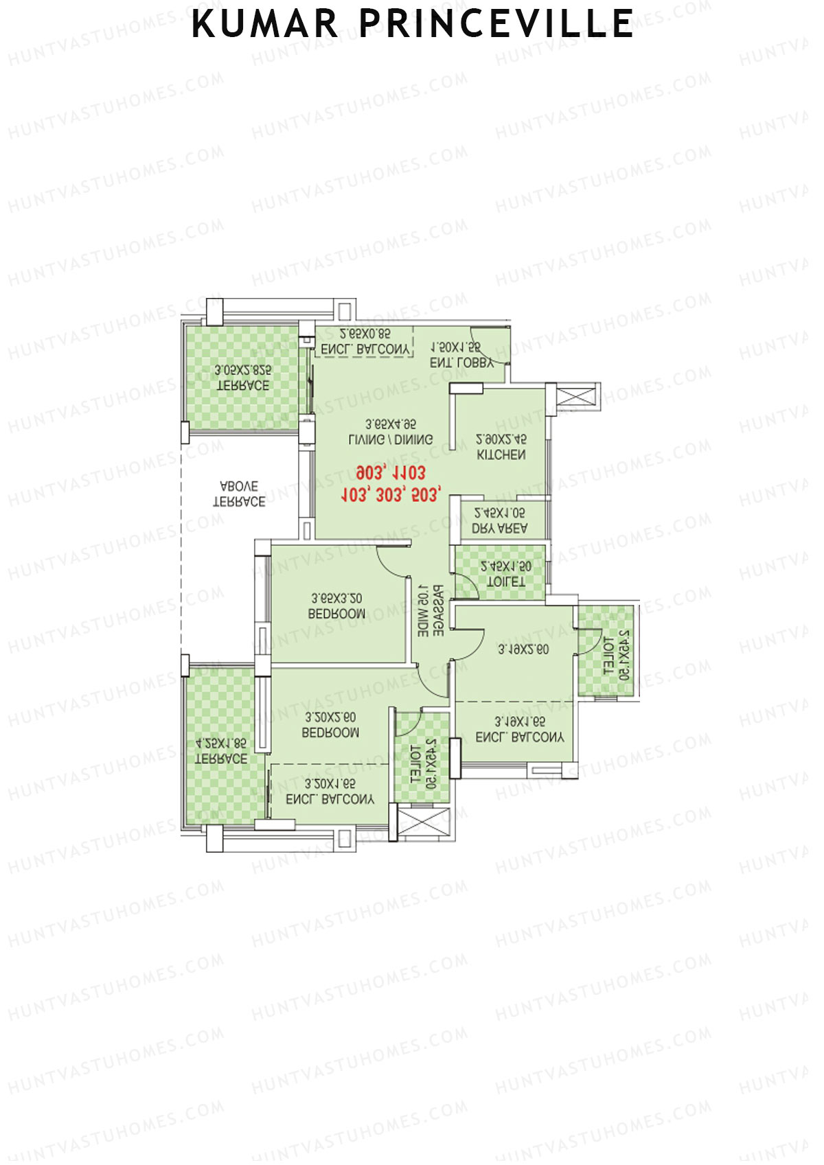 Kumar Princeville Tower C2 Unit 2 Floor Plan