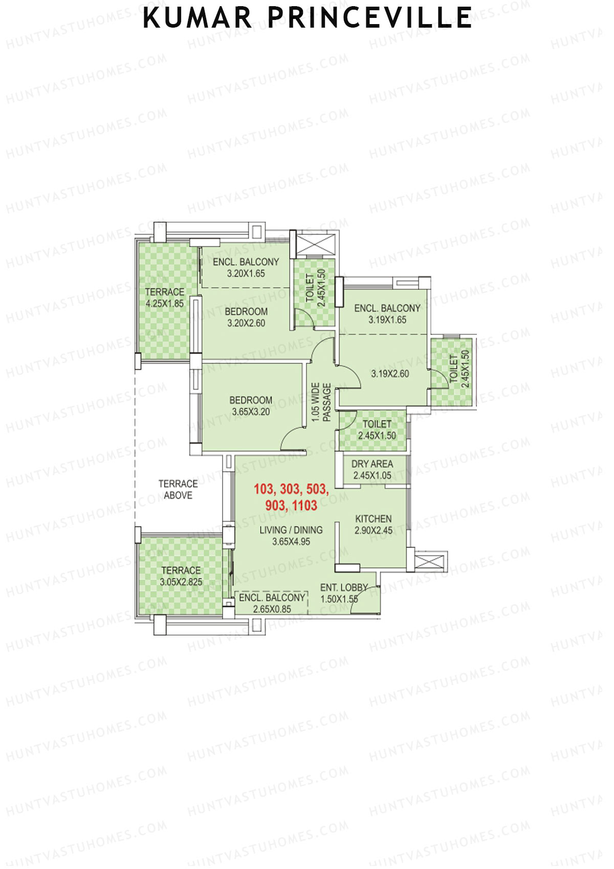 Kumar Princeville Tower C2 Unit 3 Floor Plan