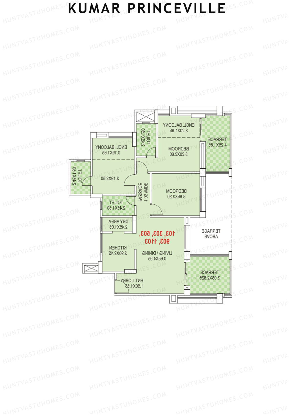 Kumar Princeville Tower C2 Unit 4 Floor Plan