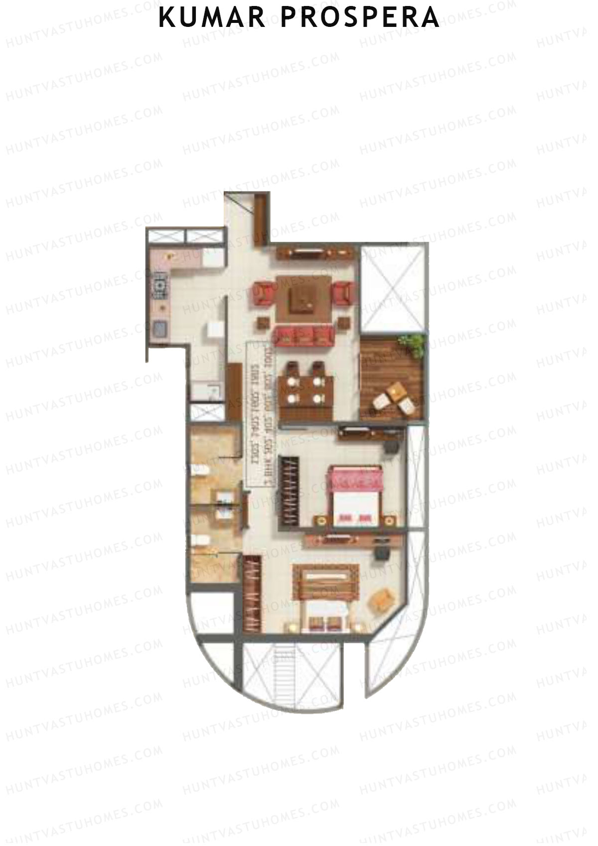 Kumar Prospera Tower A1 Unit 1 Floor Plan