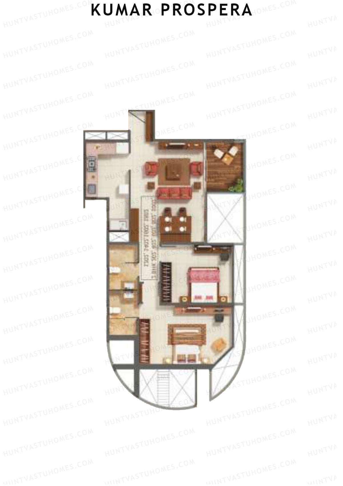 Kumar Prospera Tower A1 Unit 1 Floor Plan