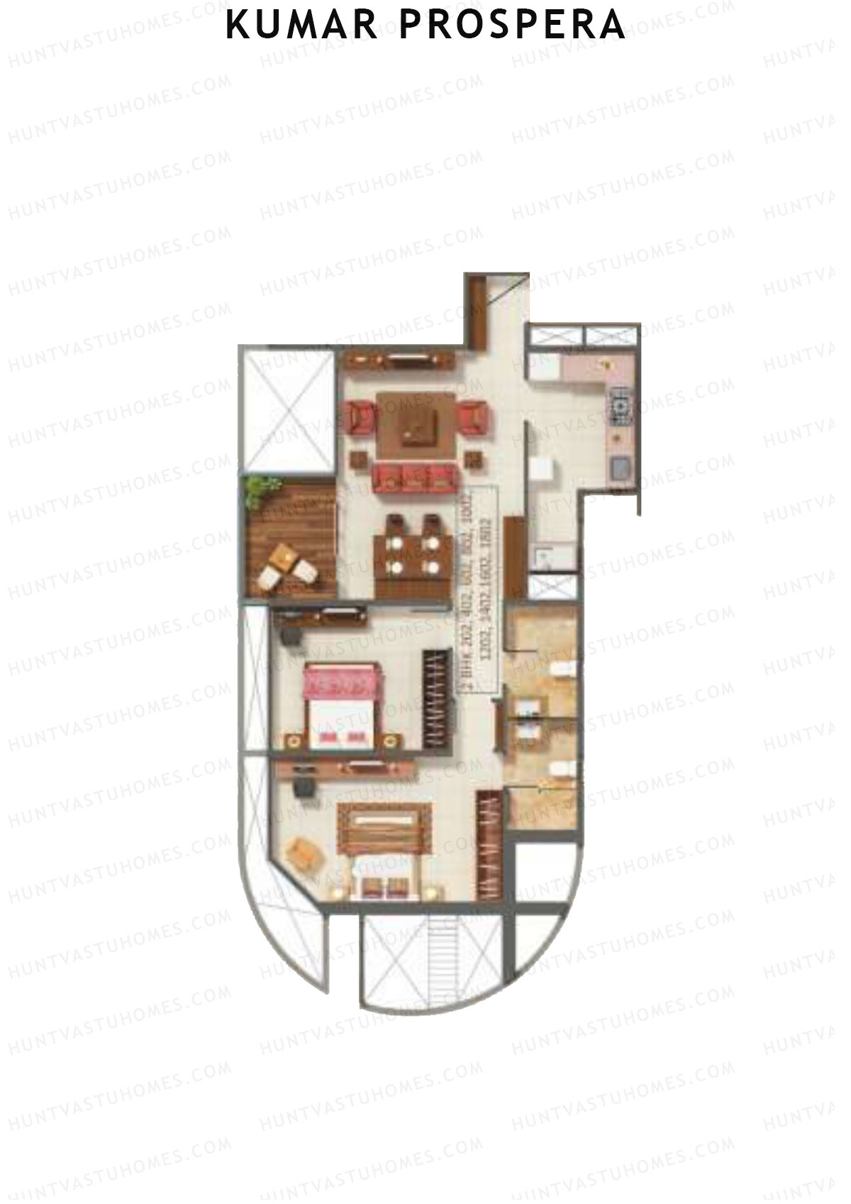 Kumar Prospera Tower A1 Unit 2 Floor Plan