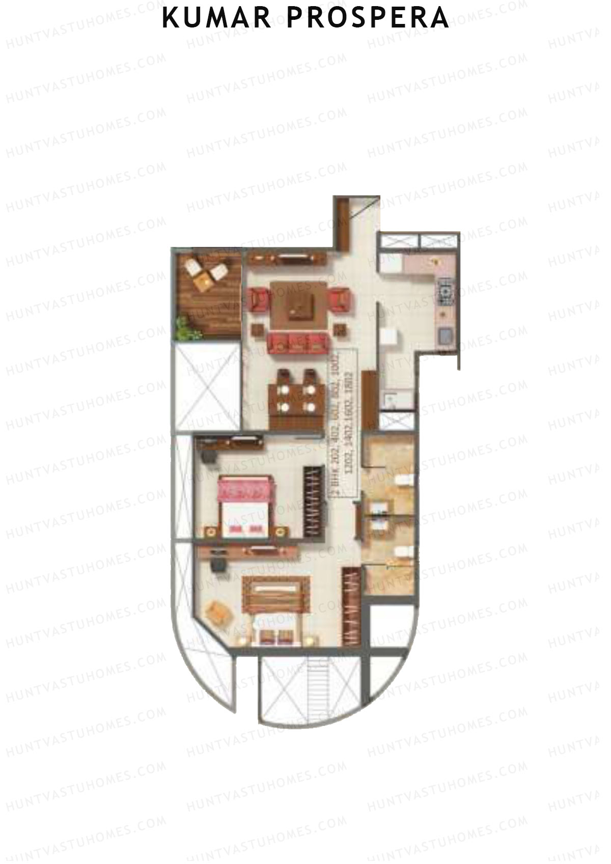 Kumar Prospera Tower A1 Unit 2 Floor Plan