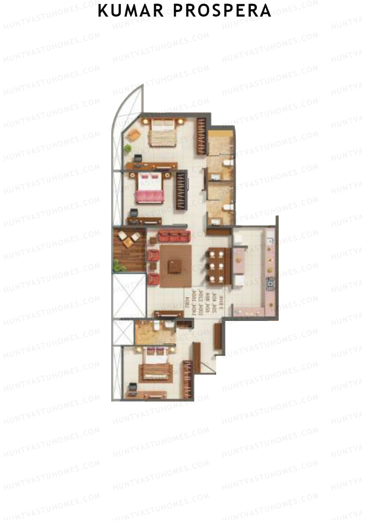 Kumar Prospera Tower A1 Unit 3 Floor Plan