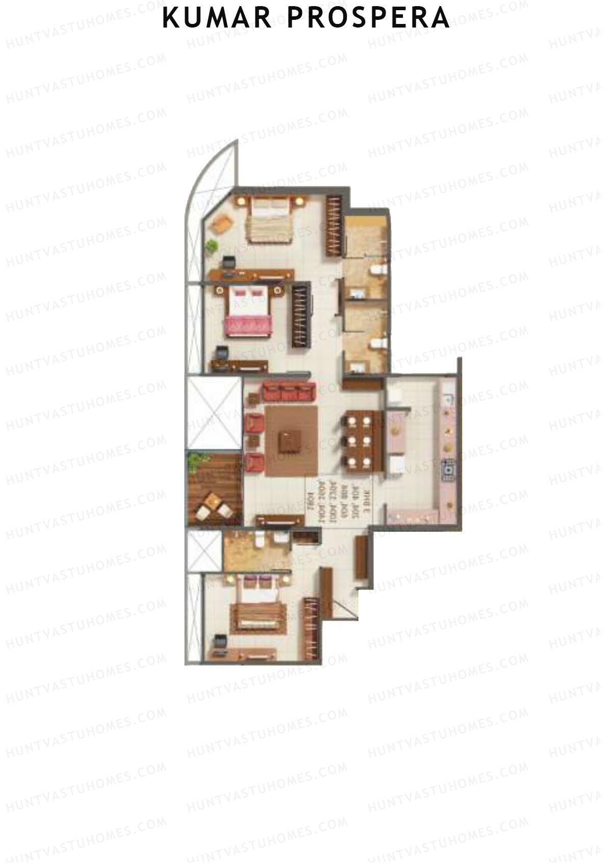 Kumar Prospera Tower A1 Unit 3 Floor Plan