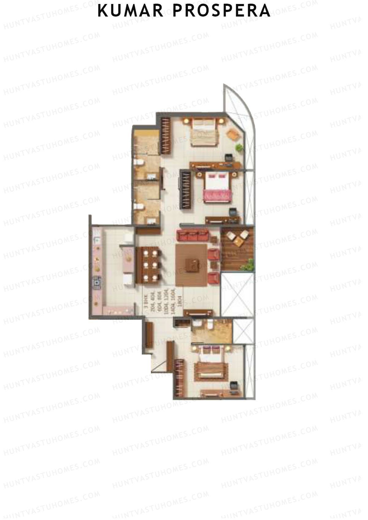 Kumar Prospera Tower A1 Unit 4 Floor Plan