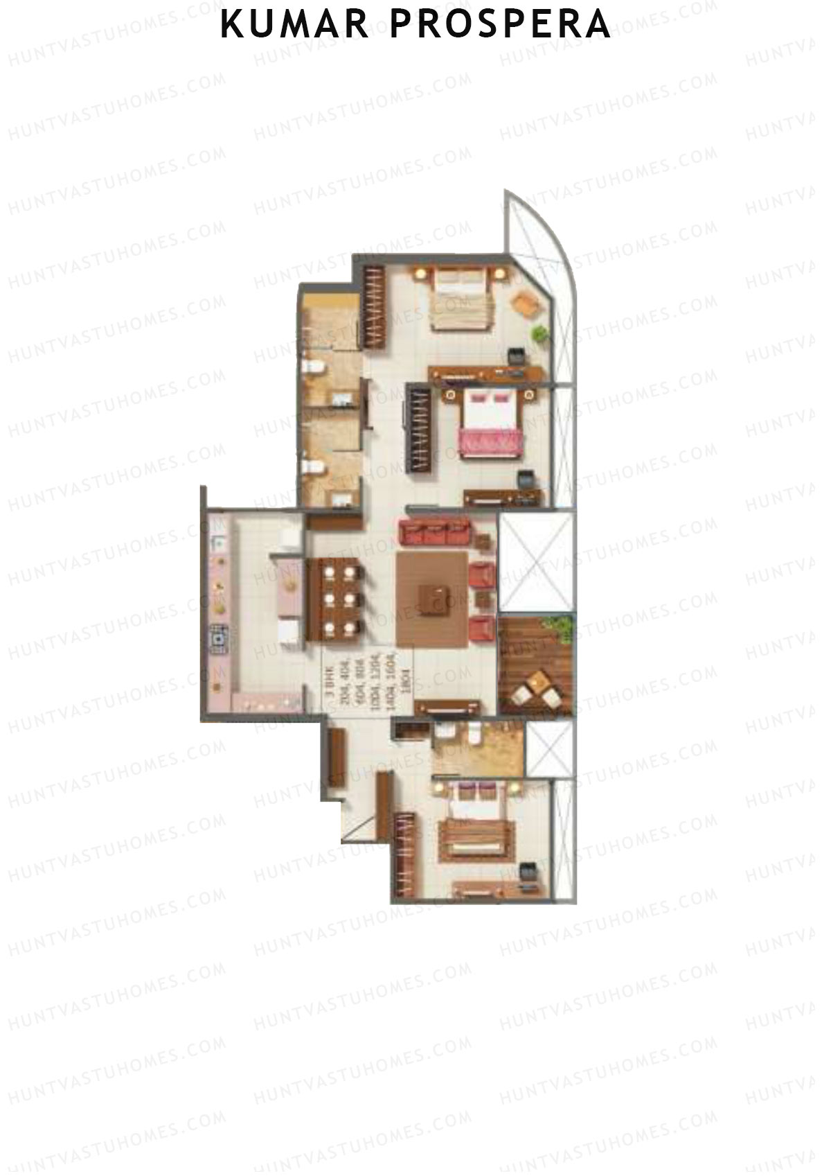 Kumar Prospera Tower A1 Unit 4 Floor Plan