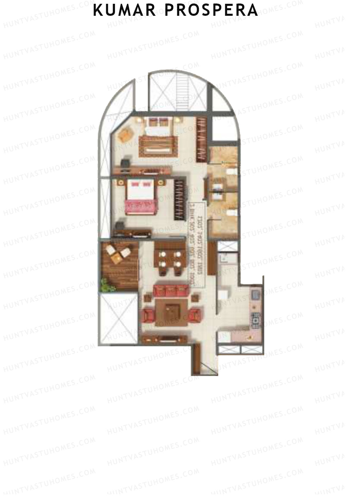 Kumar Prospera Tower A2 Unit 1 Floor Plan