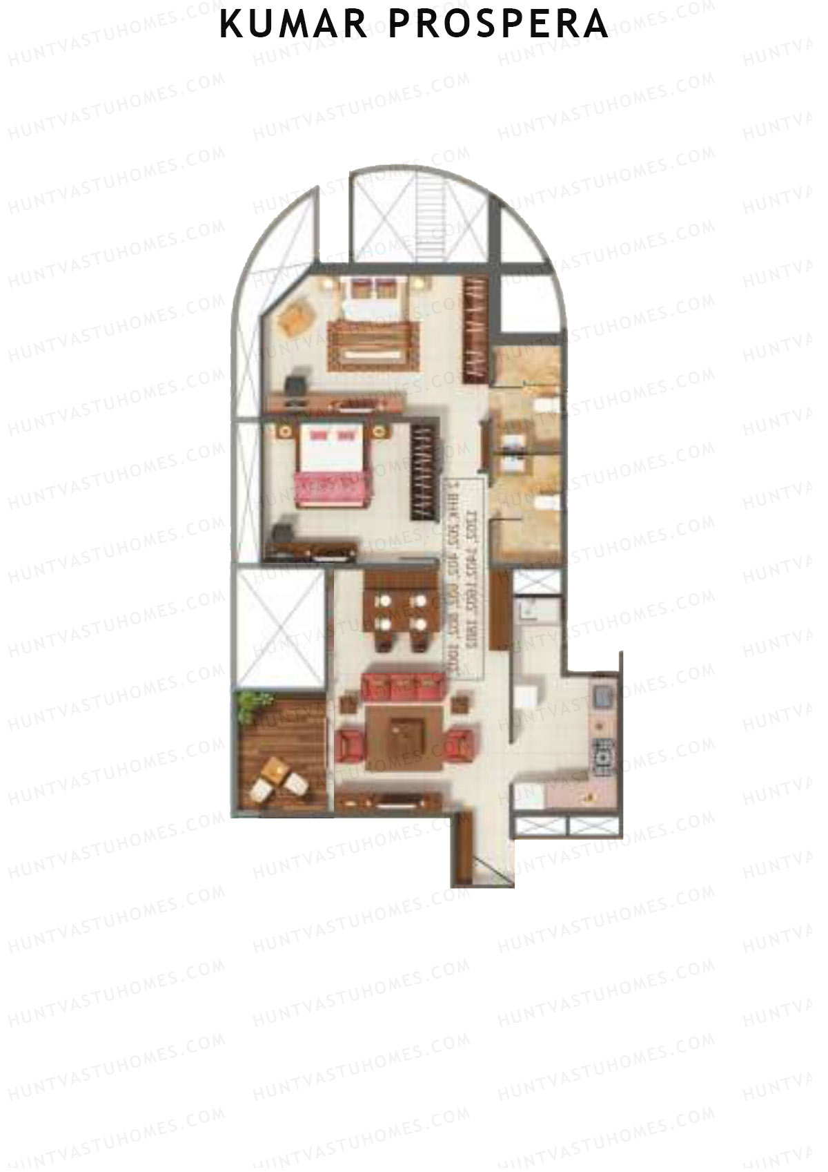 Kumar Prospera Tower A2 Unit 1 Floor Plan