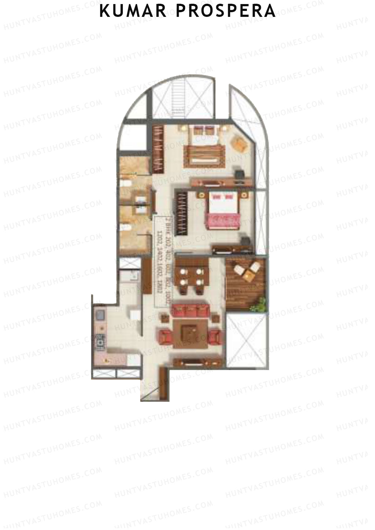 Kumar Prospera Tower A2 Unit 2 Floor Plan