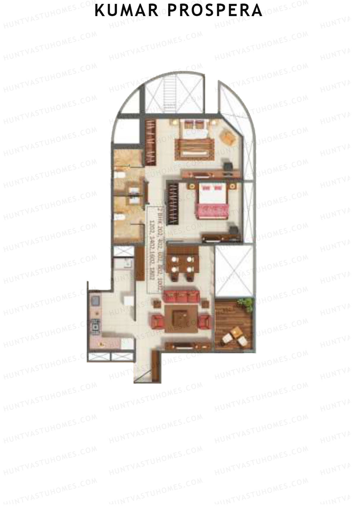 Kumar Prospera Tower A2 Unit 2 Floor Plan