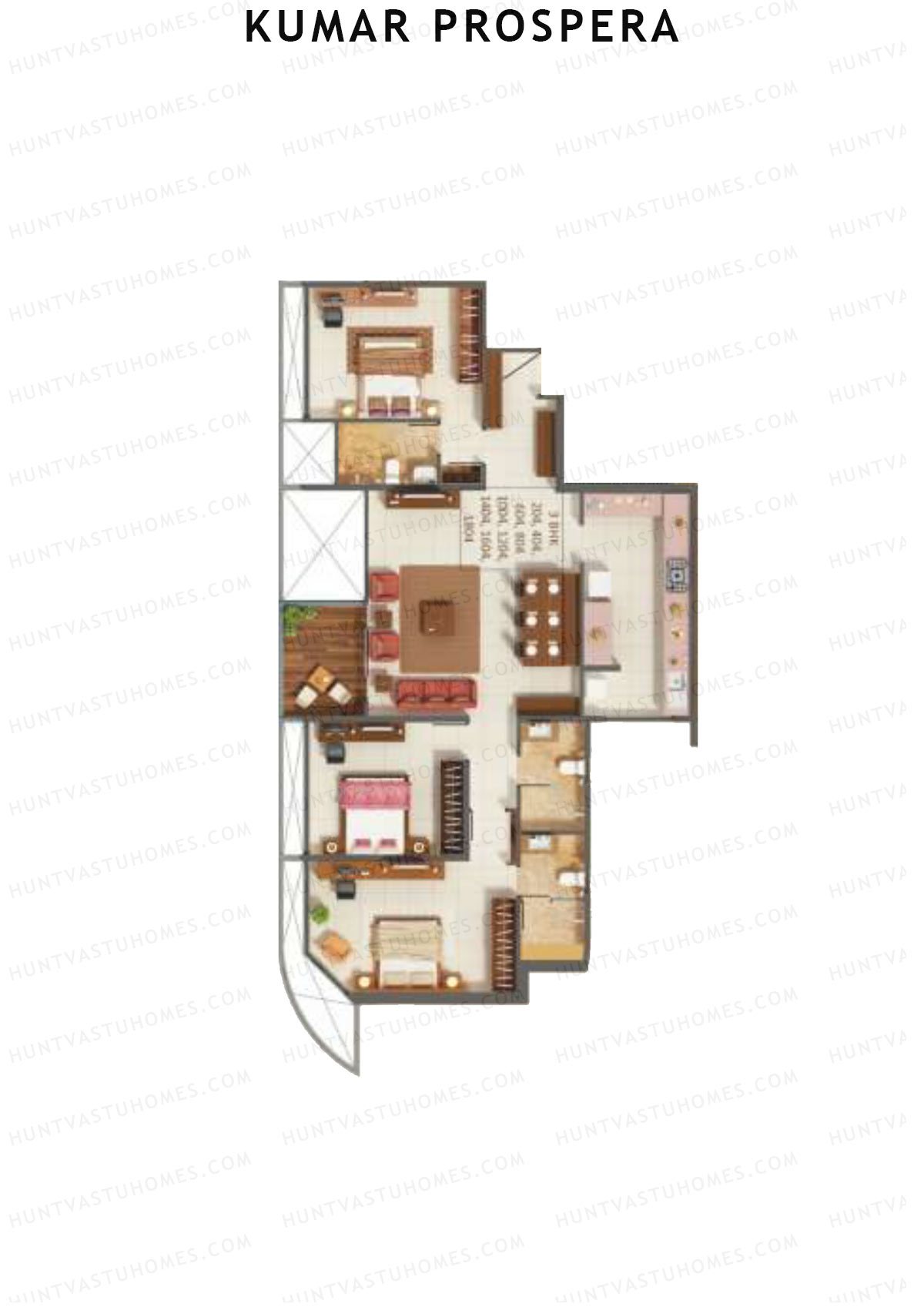 Kumar Prospera Tower A2 Unit 4 Floor Plan