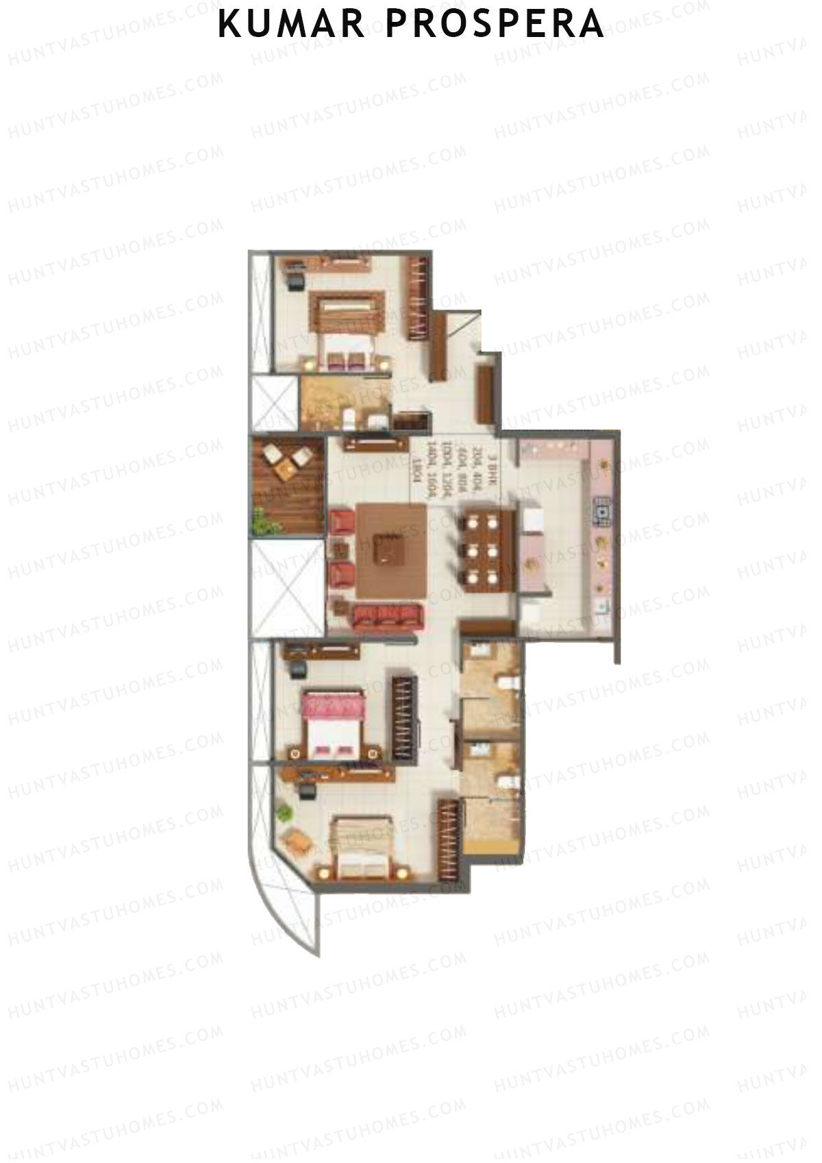 Kumar Prospera Tower A2 Unit 4 Floor Plan