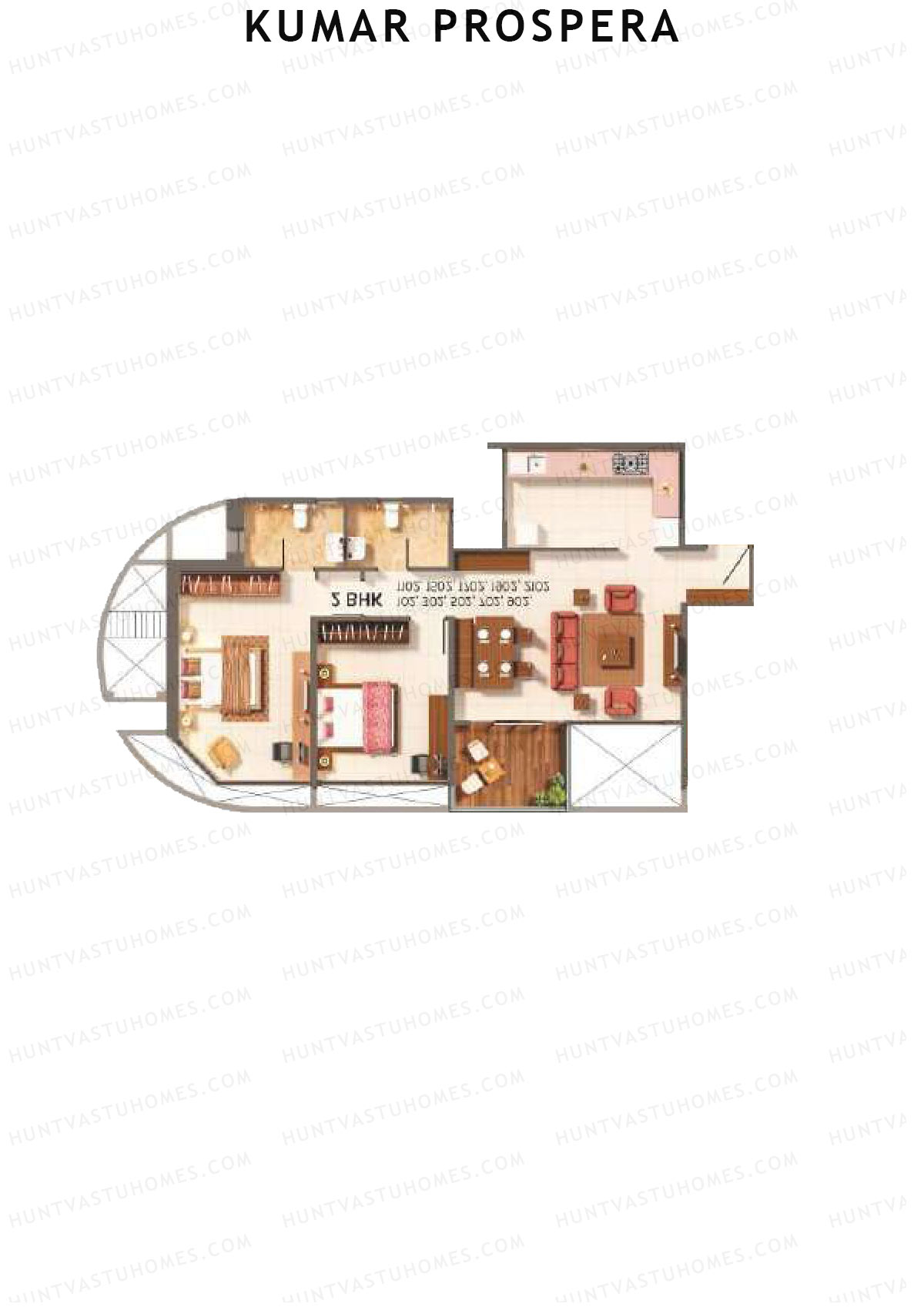 Kumar Prospera Tower A3 Unit 1 Floor Plan