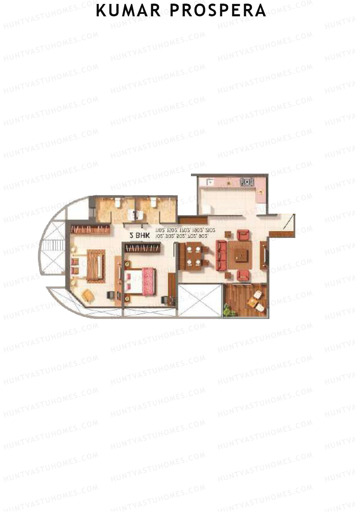 Kumar Prospera Tower A3 Unit 1 Floor Plan
