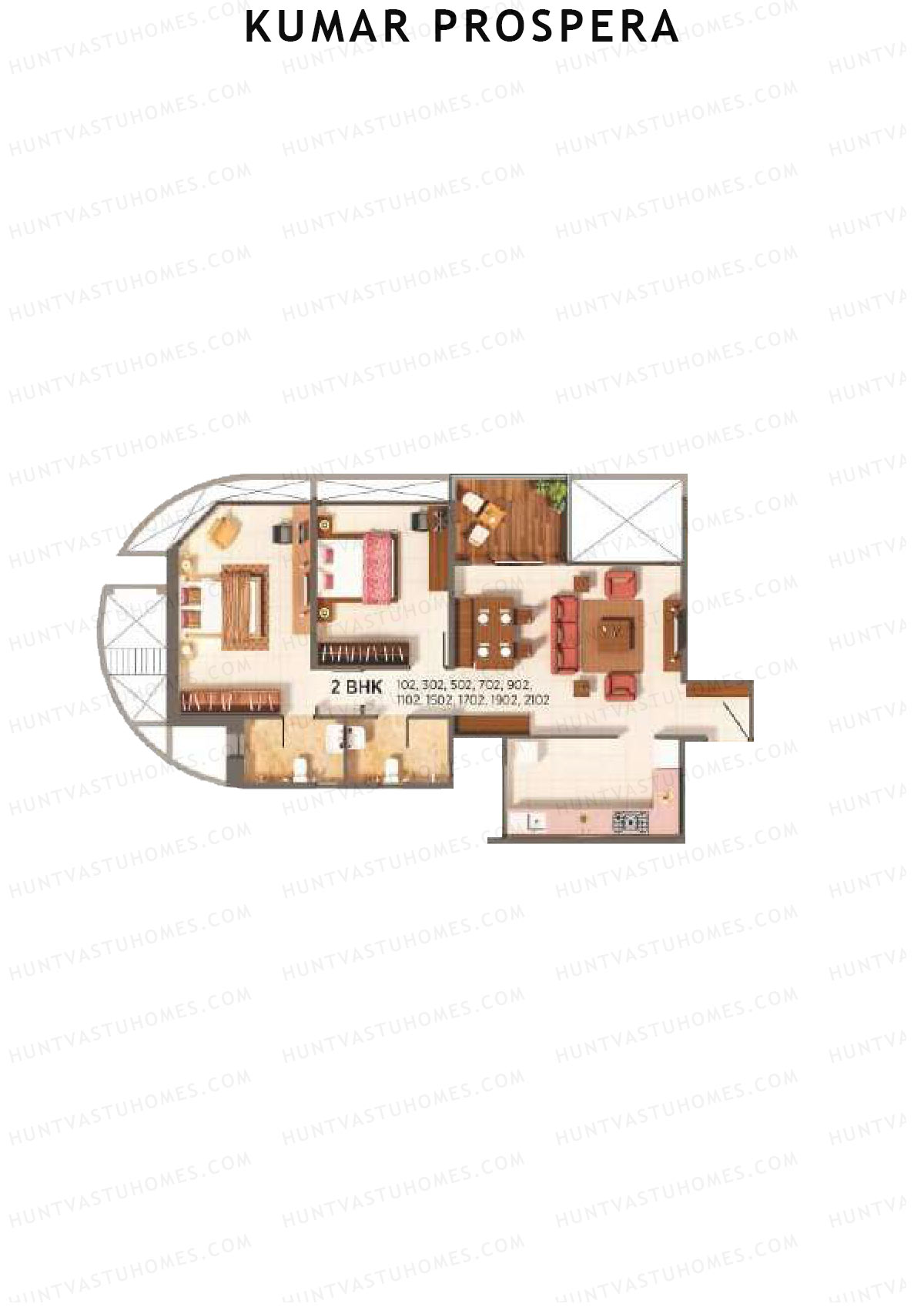 Kumar Prospera Tower A3 Unit 2 Floor Plan