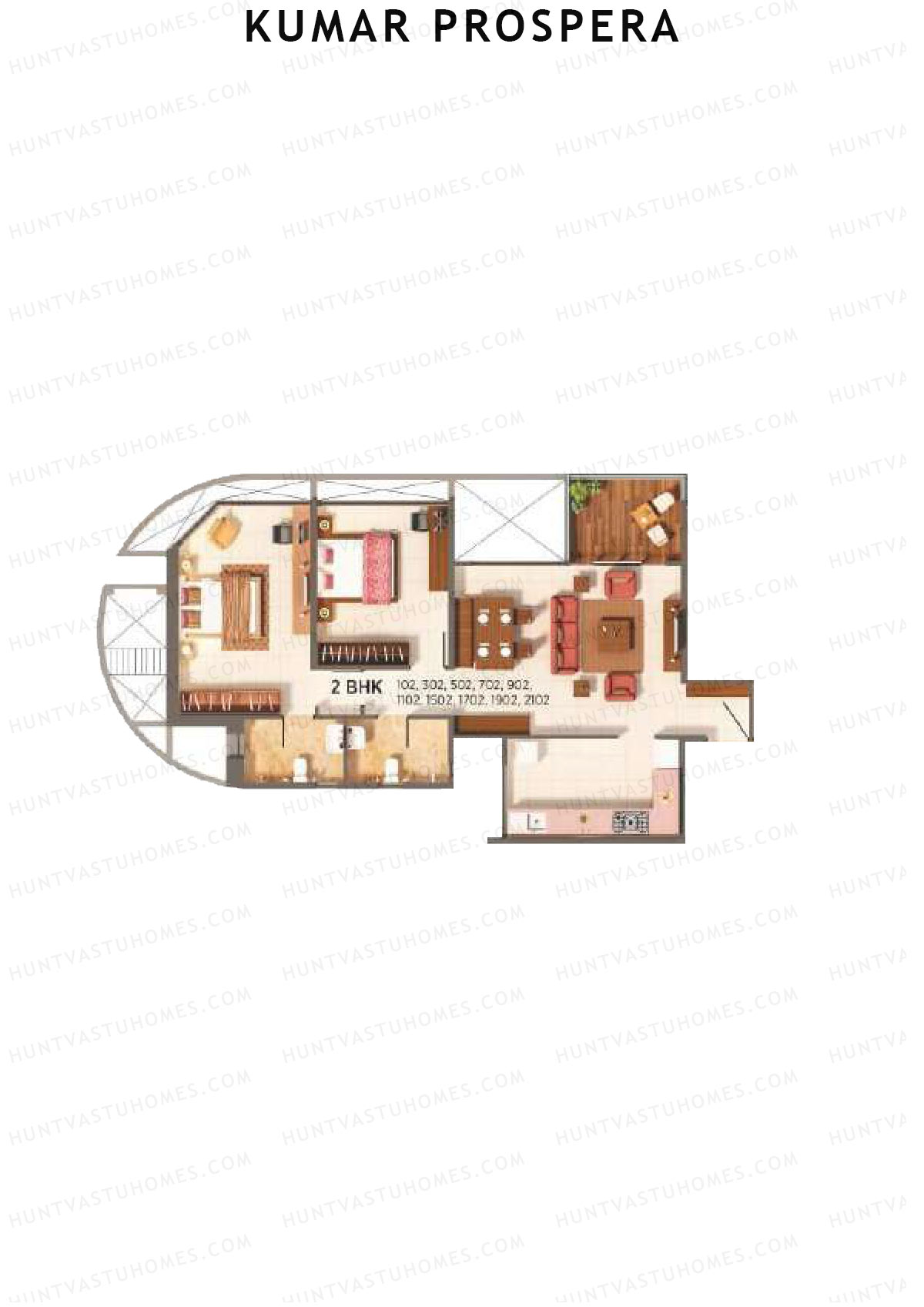 Kumar Prospera Tower A3 Unit 2 Floor Plan
