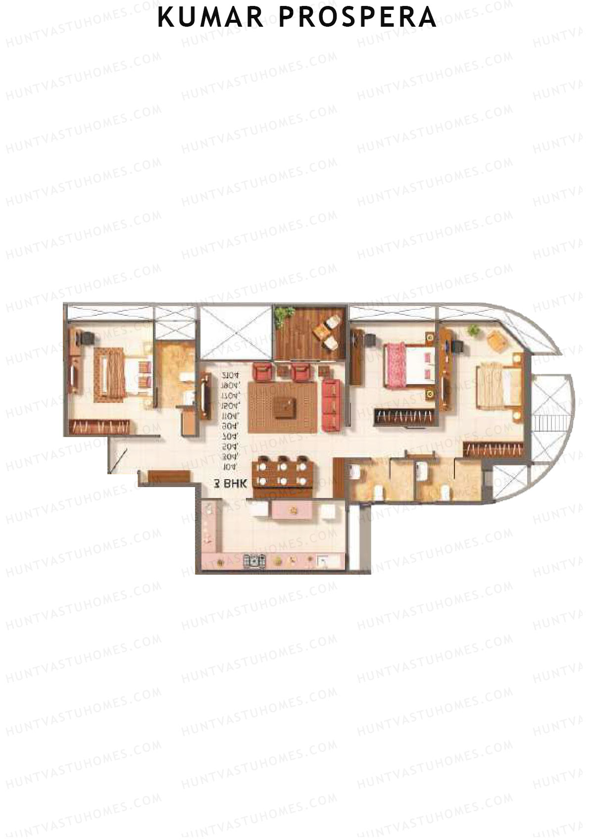 Kumar Prospera Tower A3 Unit 3 Floor Plan