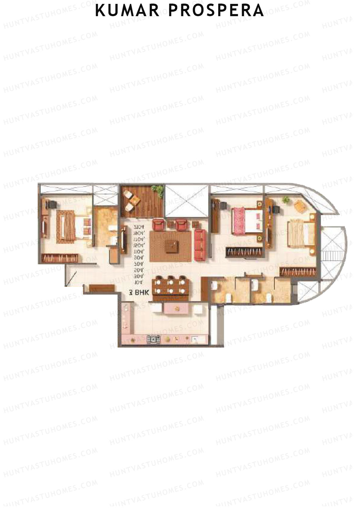 Kumar Prospera Tower A3 Unit 3 Floor Plan