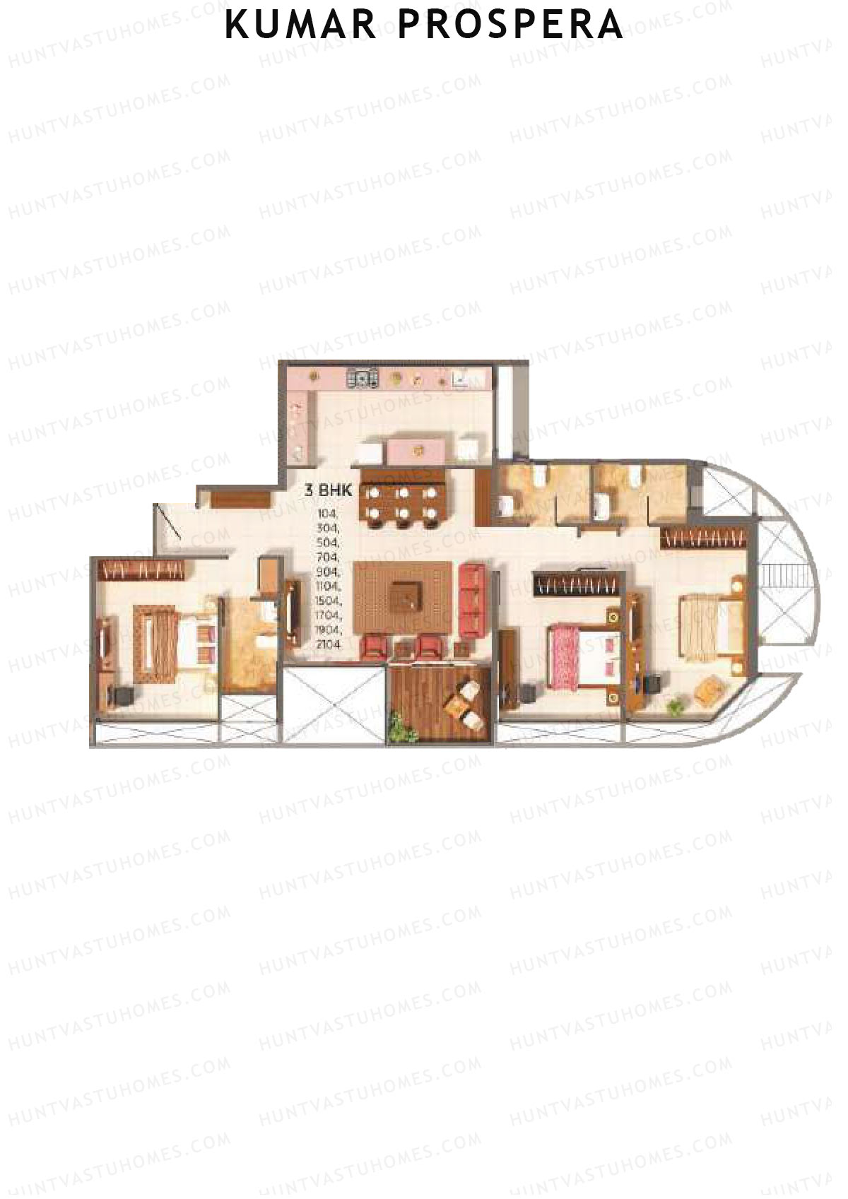 Kumar Prospera Tower A3 Unit 4 Floor Plan