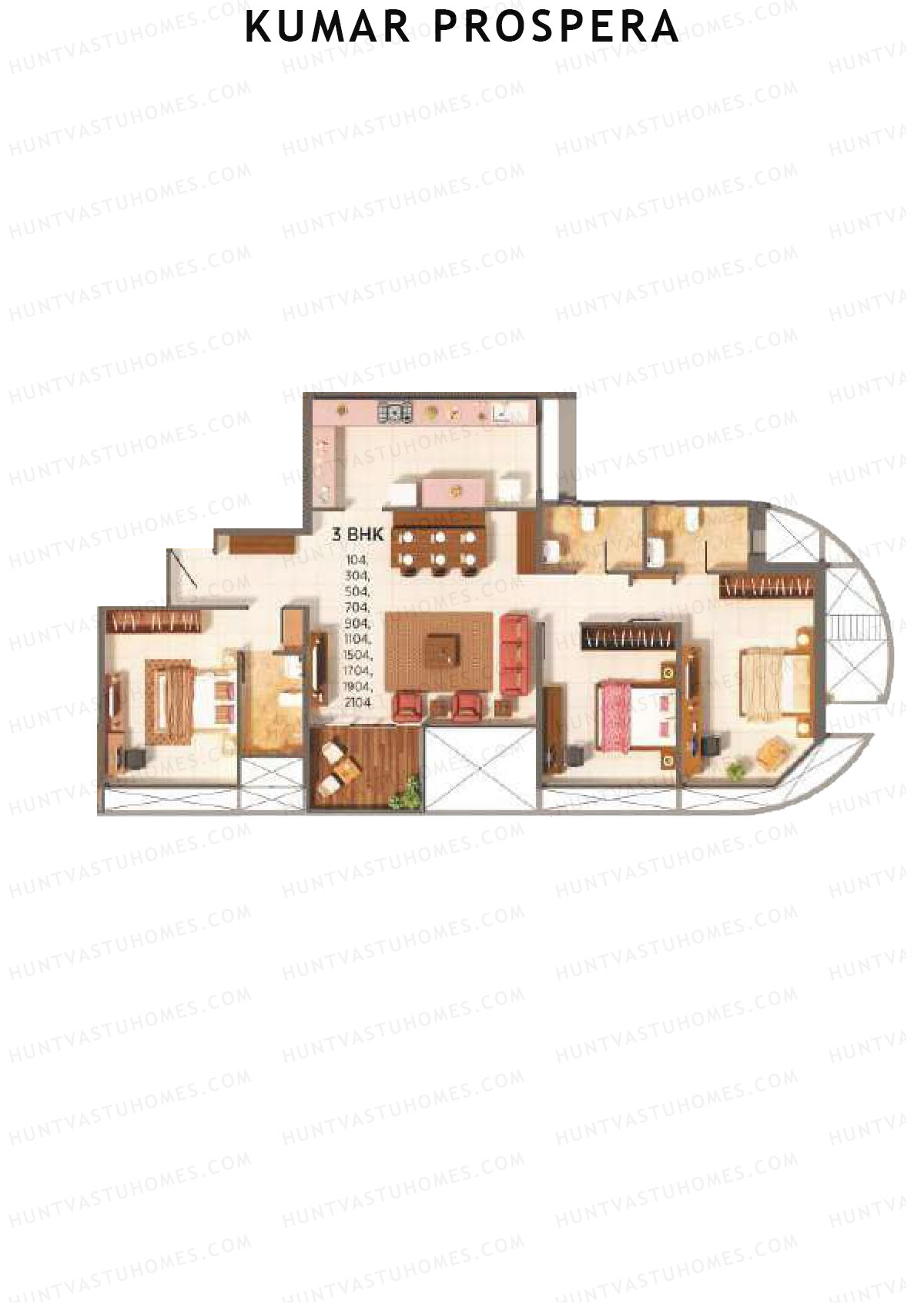 Kumar Prospera Tower A3 Unit 4 Floor Plan
