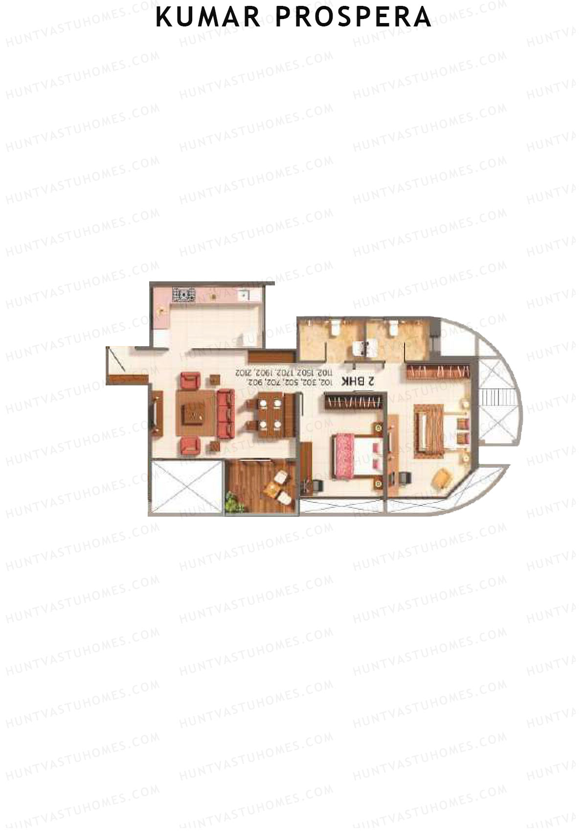 Kumar Prospera Tower A5 Unit 2 Floor Plan