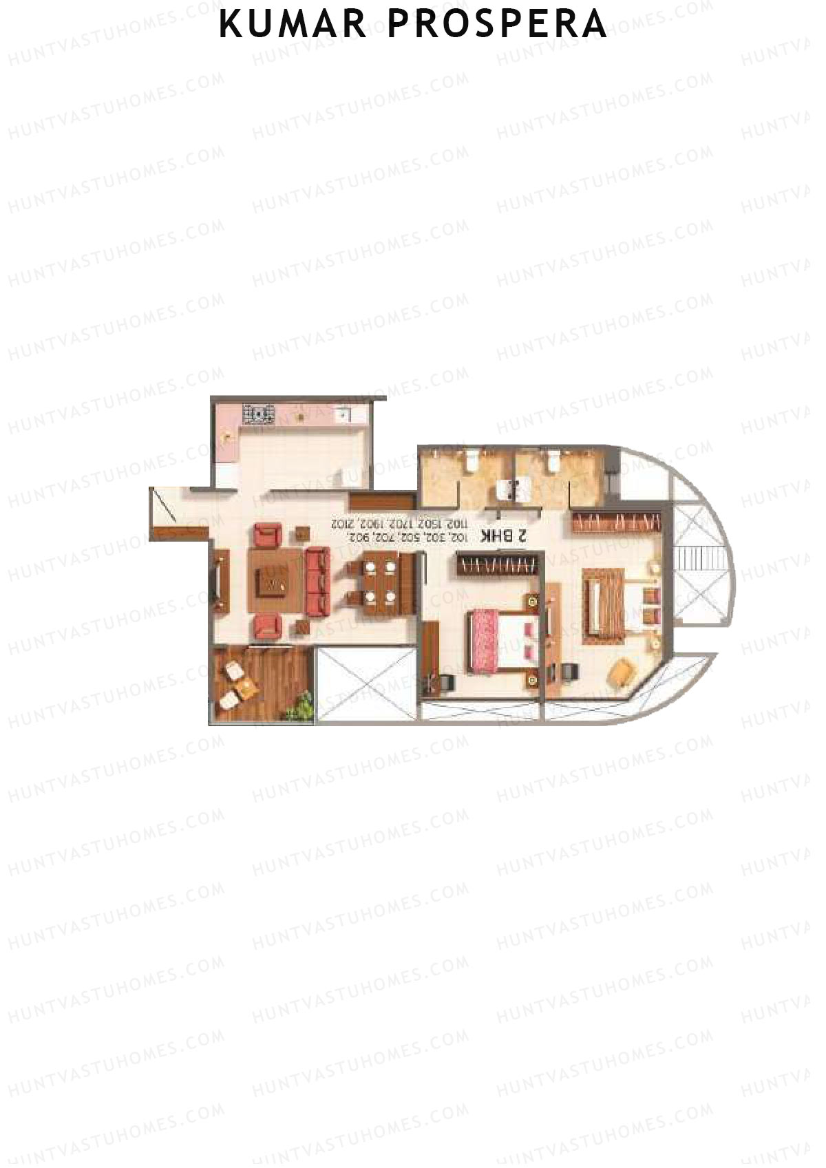 Kumar Prospera Tower A5 Unit 2 Floor Plan